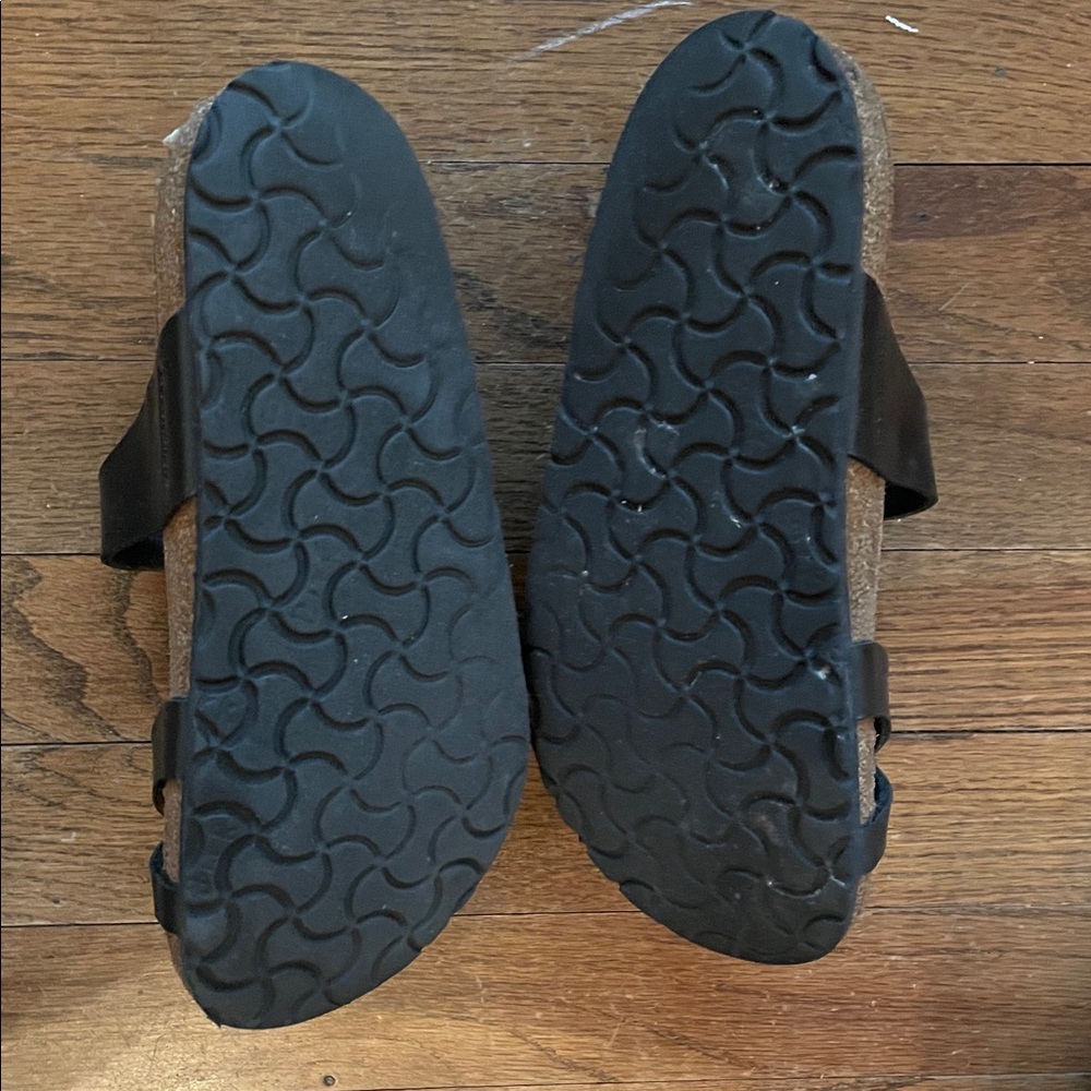Birkenstock Dark Leather Double-Strap Sandals - Picture 3 of 3
